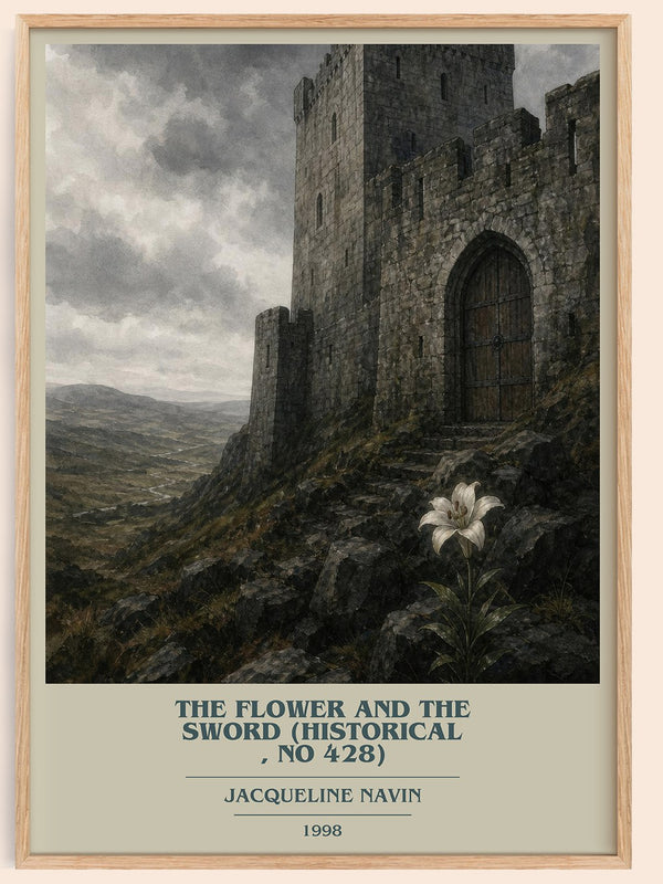 The Flower and the Sword (Historical , No 428) book cover book poster by Jacqueline Navin – framed literary art print