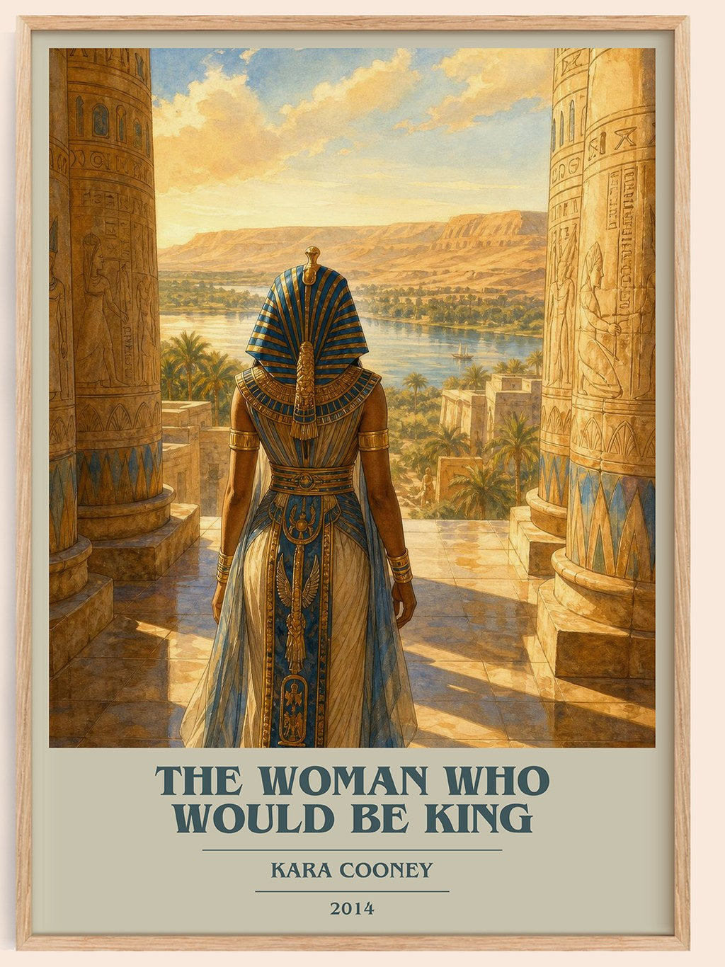The Woman Who Would Be King book cover book poster by Kara Cooney – framed literary art print
