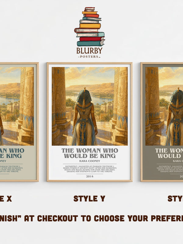 The Woman Who Would Be King bookish print in frame leaning in hallway – non fiction wall art