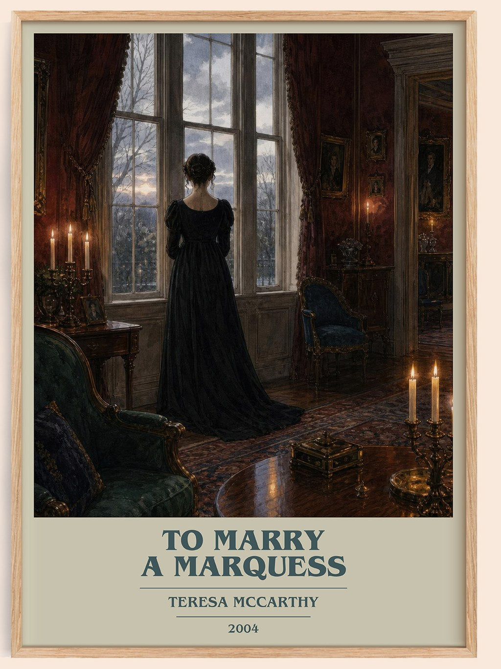 To Marry a Marquess book cover book poster by Teresa McCarthy – framed literary art print