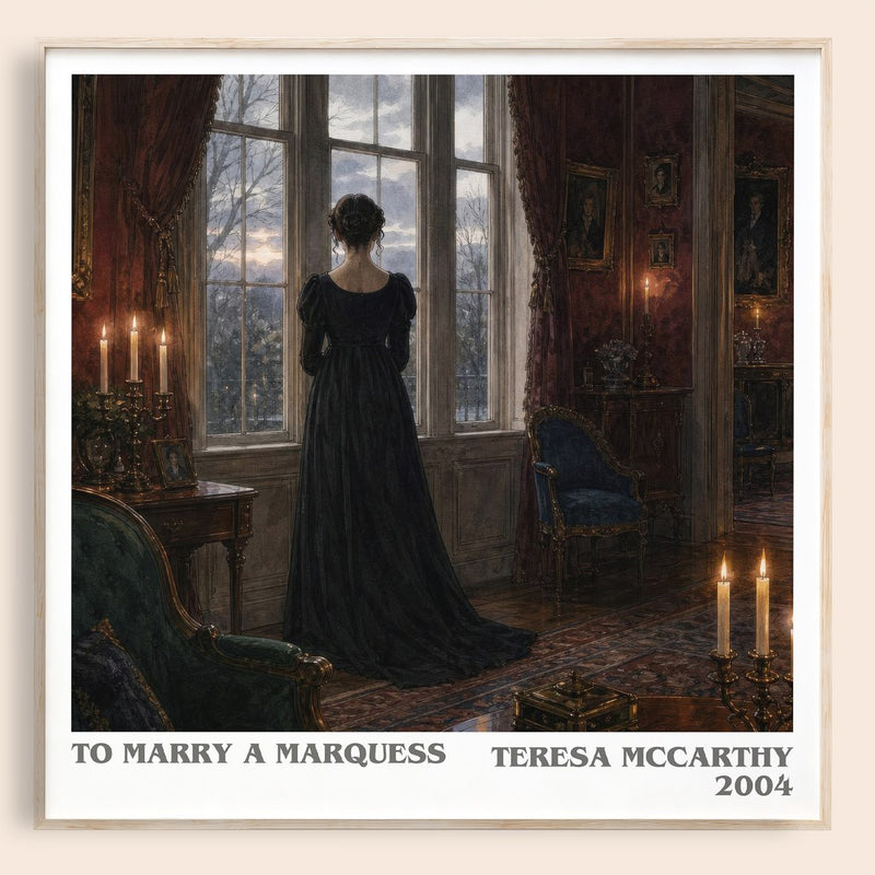 To Marry a Marquess literary book poster by Teresa McCarthy – framed literary art print