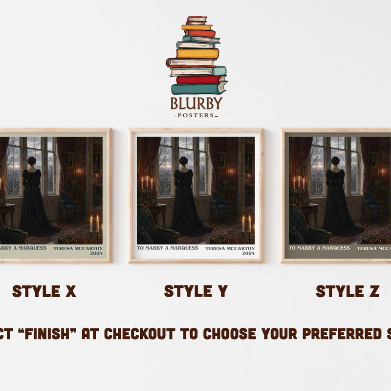 To Marry a Marquess literary print in frame leaning in hallway – romance wall art