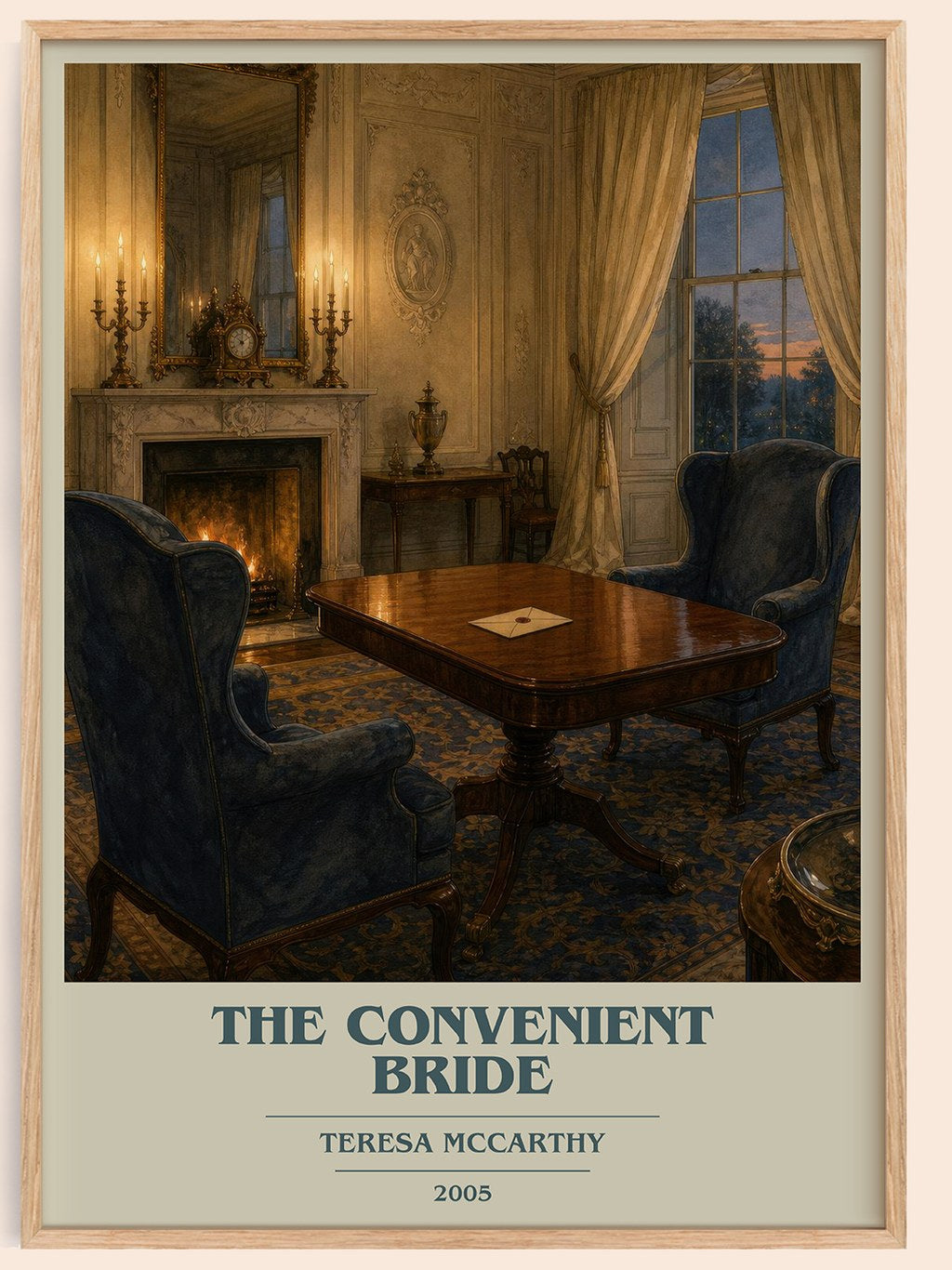 The Convenient Bride book cover book poster by Teresa McCarthy – framed literary art print