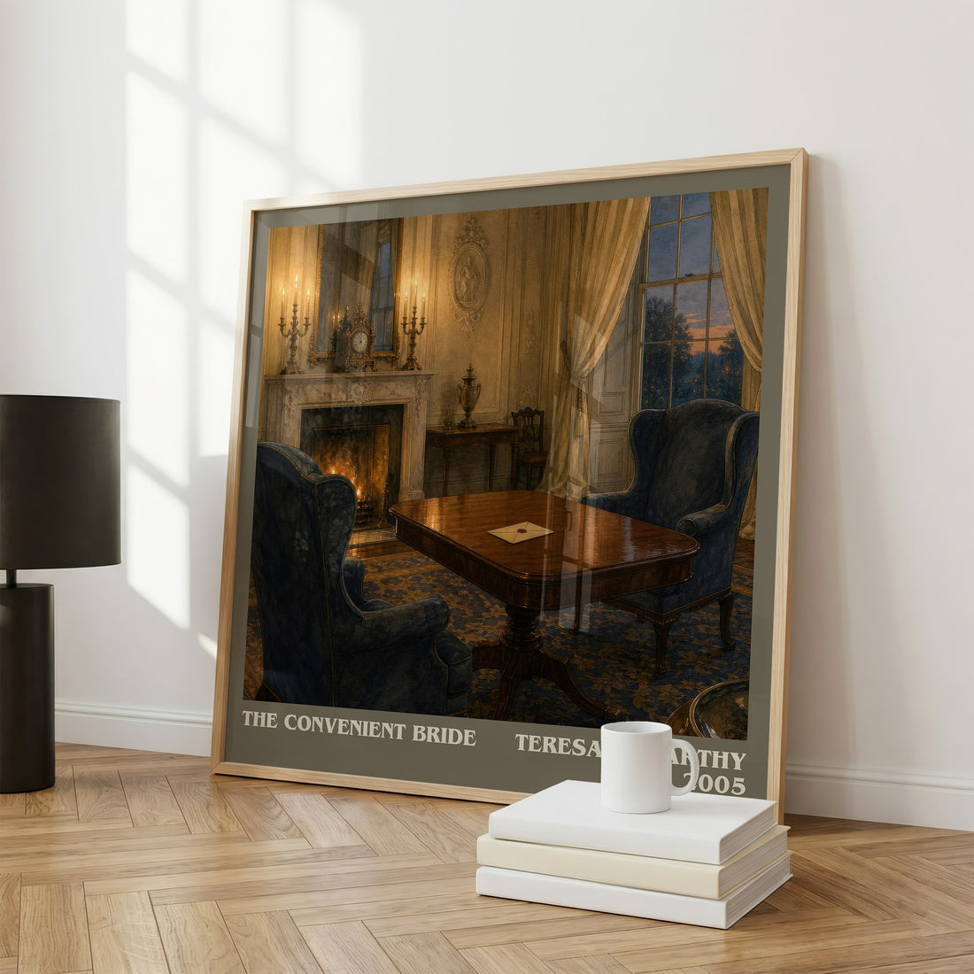 The Convenient Bride literary print framed by window – literary home decor
