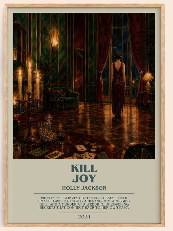 Kill Joy bookish book poster by Holly Jackson – framed literary art print