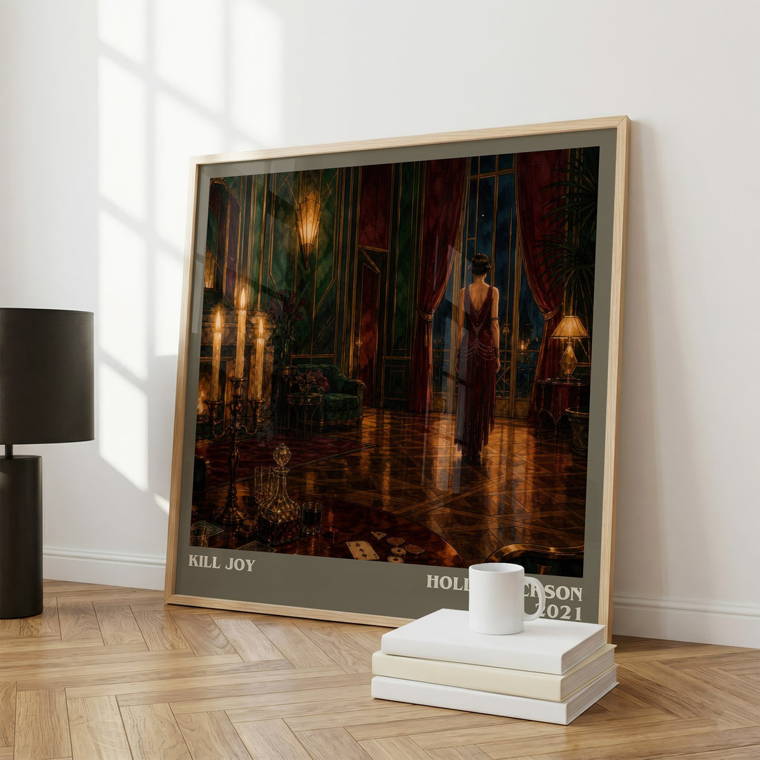 Kill Joy literary print framed by window – literary home decor