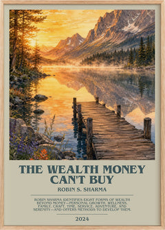 The Wealth Money Can't Buy Bookish Wall Art by Robin S. Sharma