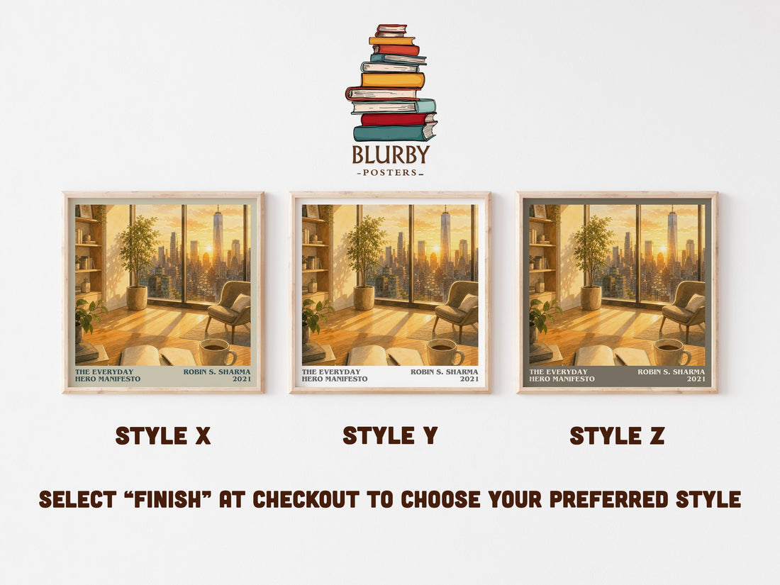 The Everyday Hero Manifesto literary print in frame leaning in hallway – non fiction wall art (mockup)