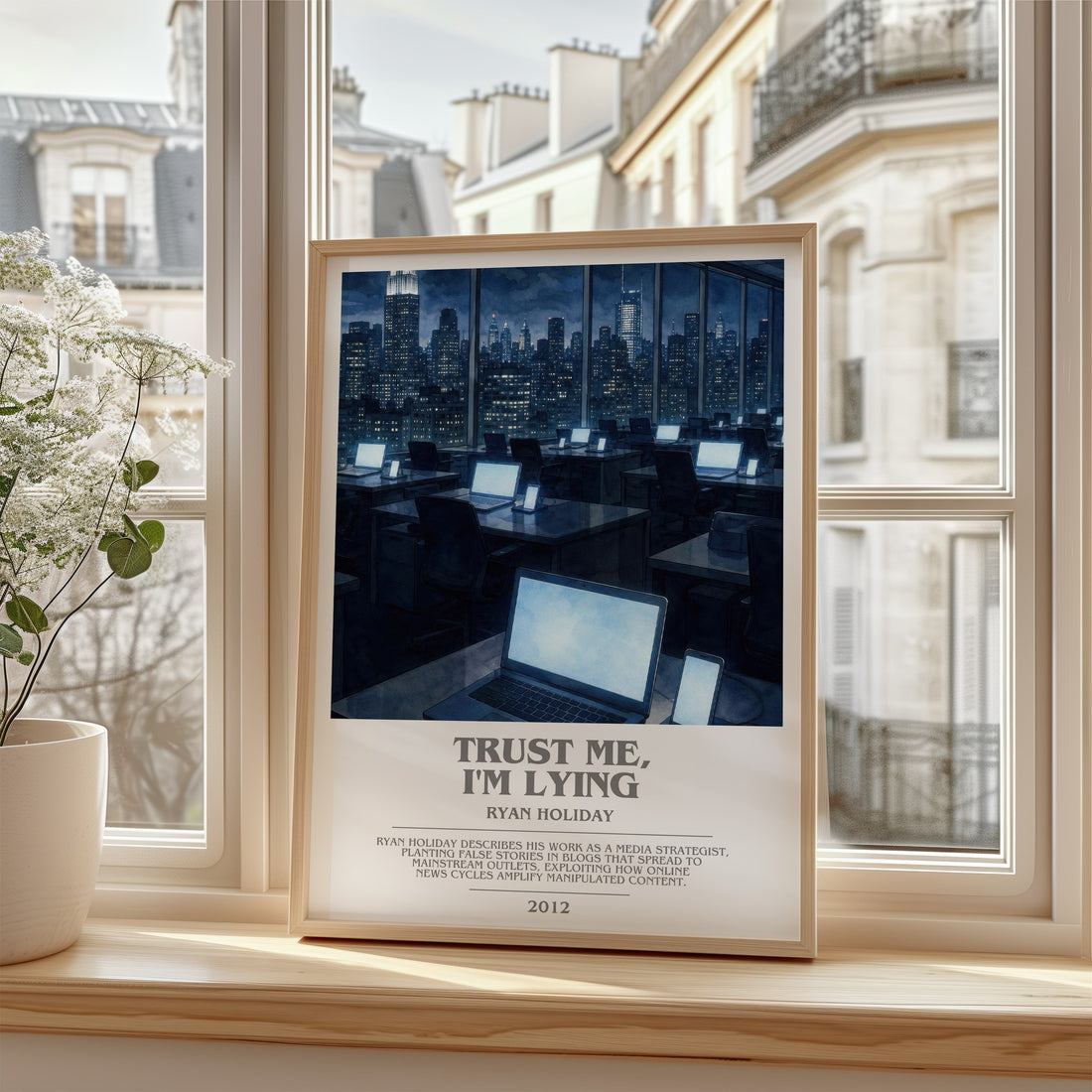 Trust Me, I'm Lying bookish poster colour and style options – Ryan Holiday book art