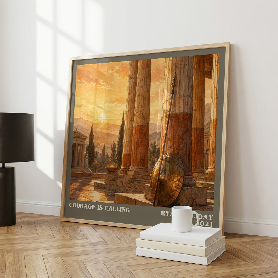 Courage Is Calling literary print framed by window – literary home decor