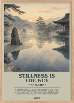 Stillness Is the Key Bookish Wall Art by Ryan Holiday