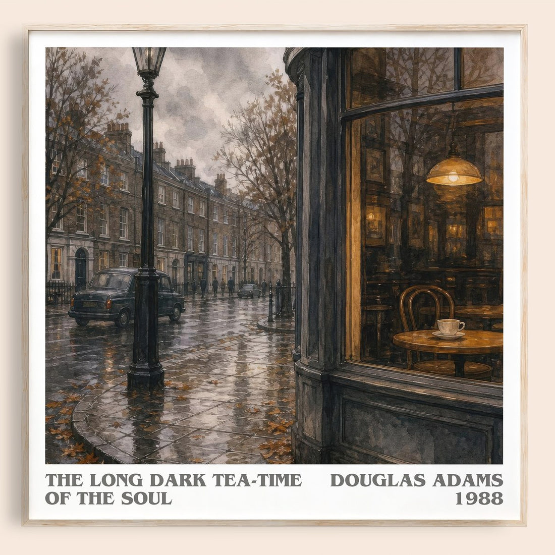 The Long Dark Tea-Time of the Soul literary book poster by Douglas Adams – framed literary art print