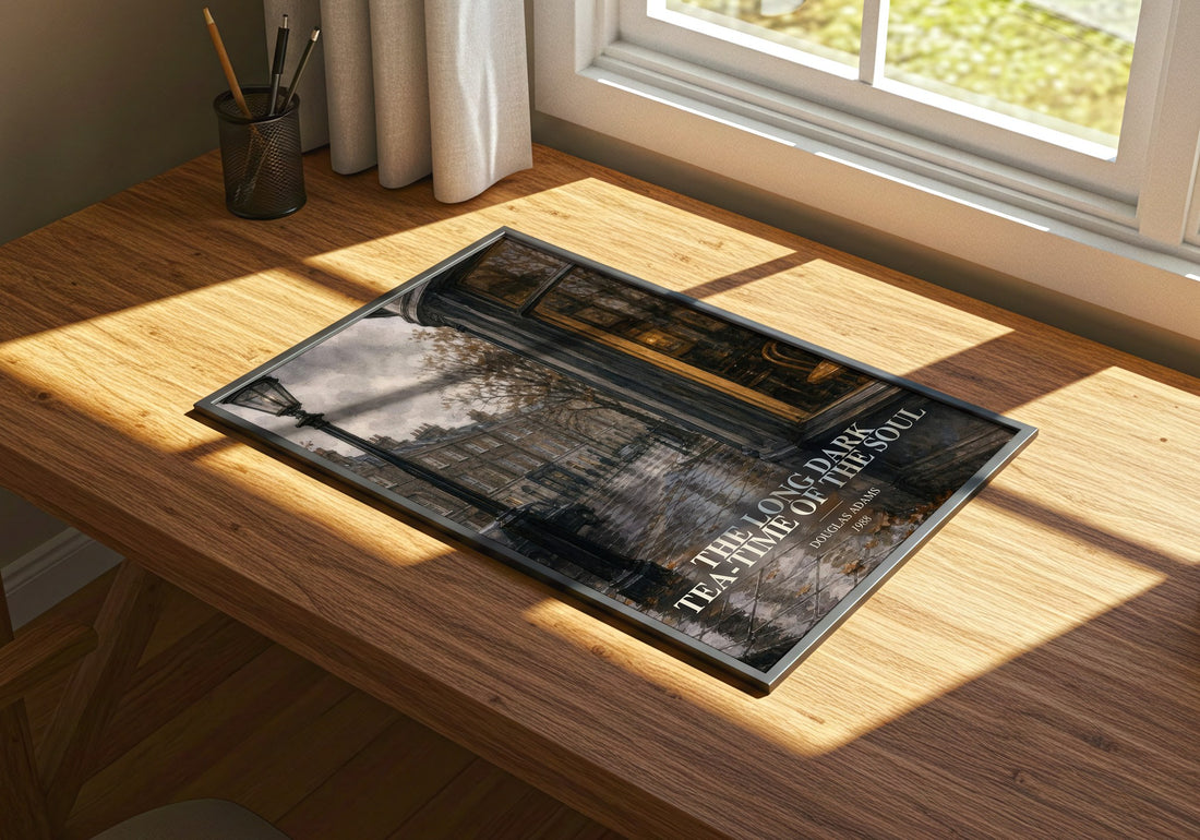 The Long Dark Tea-Time of the Soul watercolour book poster framed on wall – fantasy wall art