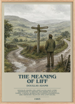 The meaning of Liff Bookish Wall Art by Douglas Adams