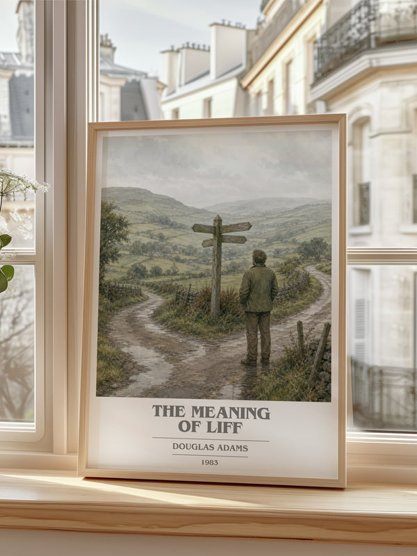 The meaning of Liff book cover poster colour and style options – Douglas Adams book art
