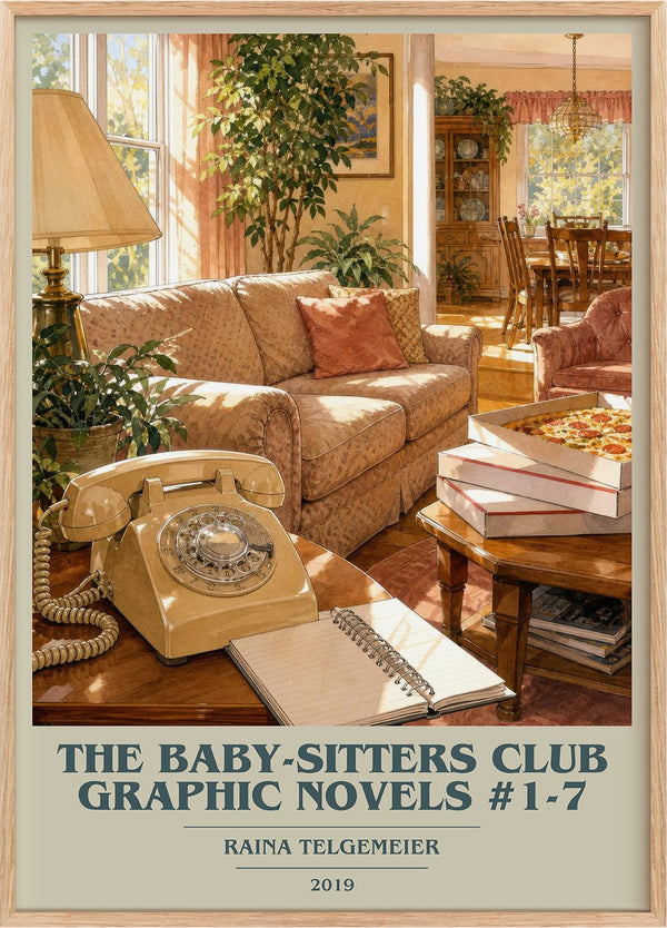 Baby-Sitters Club Graphic Novels #1-7 Book Cover Poster by Raina Telgemeier