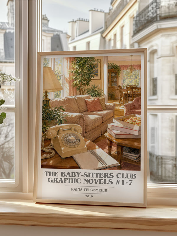 The Baby-Sitters Club Graphic Novels #1-7 book cover poster colour and style options – Raina Telgemeier book art