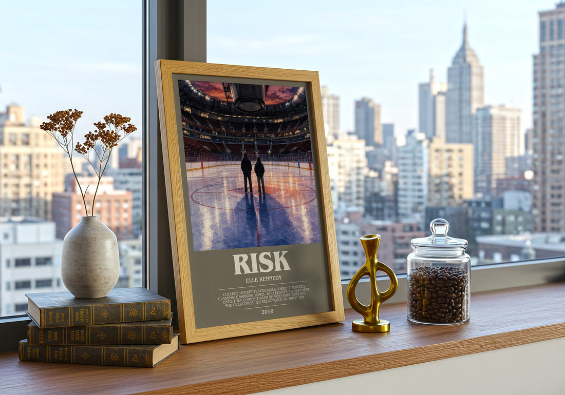 Risk bookish print framed by window – literary home decor