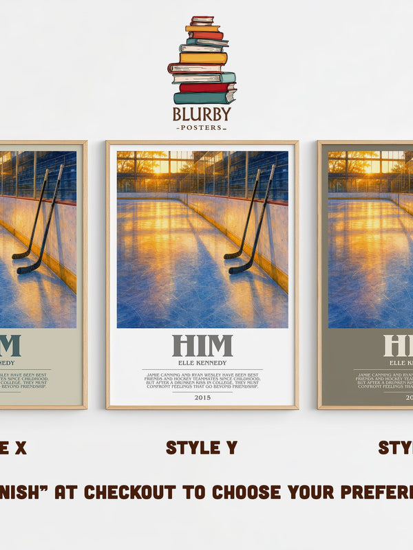 Him bookish print in frame leaning in hallway – romance wall art