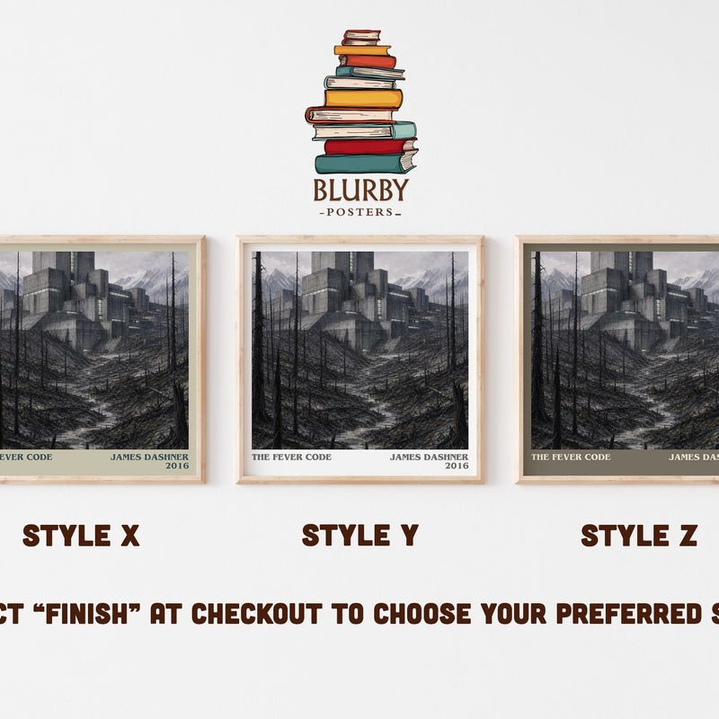 The Fever Code literary print in frame leaning in hallway – dystopian wall art