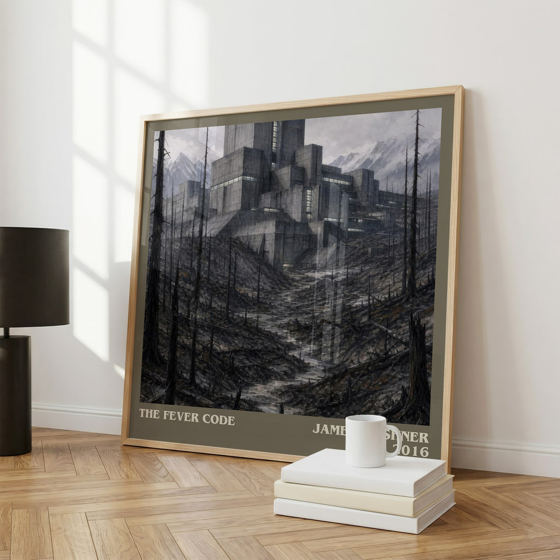 The Fever Code literary print framed by window – literary home decor