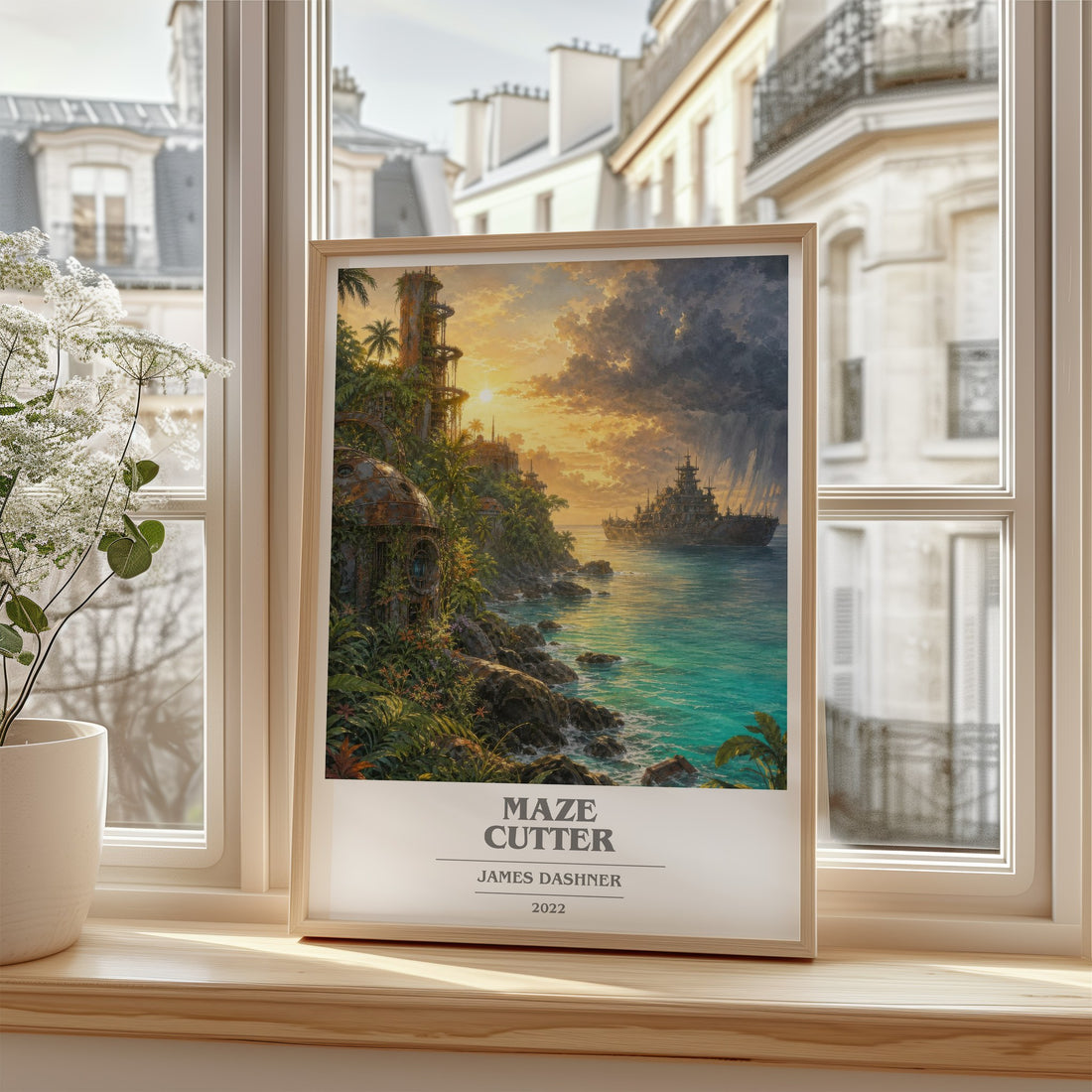 Maze Cutter book cover poster colour and style options – James Dashner book art