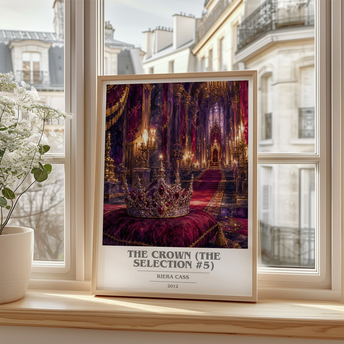 The Crown (The Selection #5) book cover poster colour and style options – Kiera Cass book art (mockup)