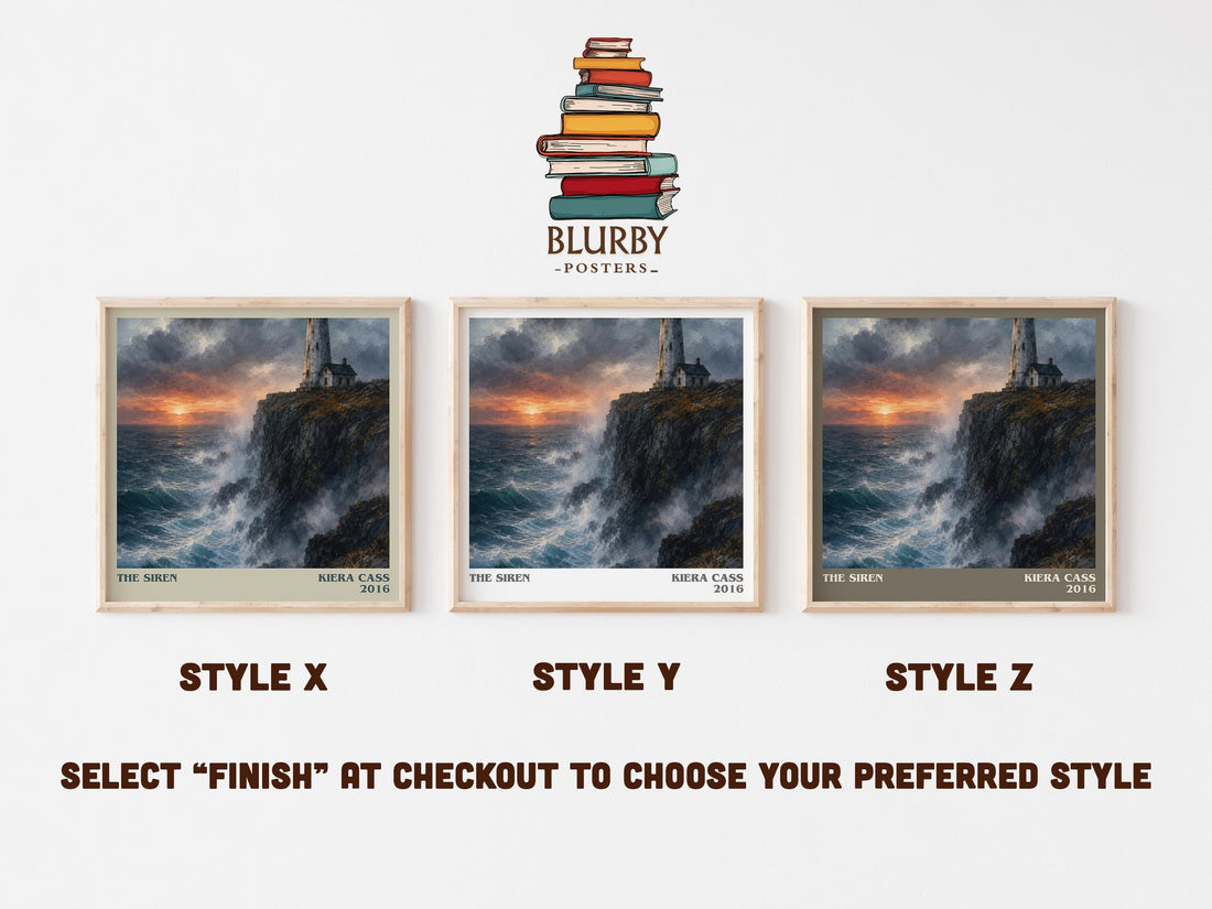 The Siren literary print in frame leaning in hallway – fantasy wall art (mockup)