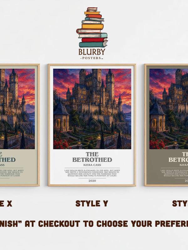 The Betrothed bookish print in frame leaning in hallway – fantasy wall art