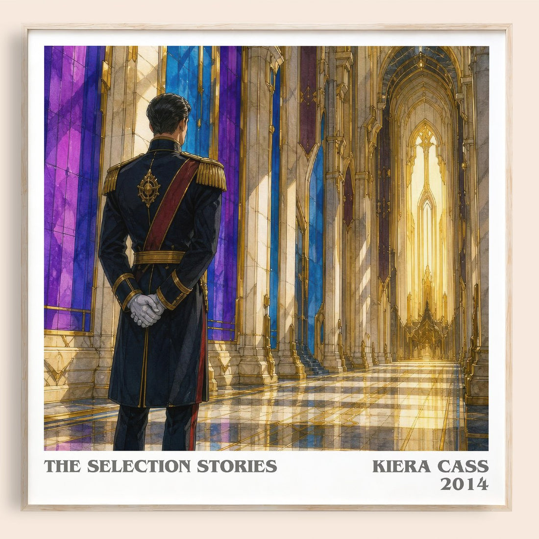 The Selection Stories literary book poster by Kiera Cass – framed literary art print