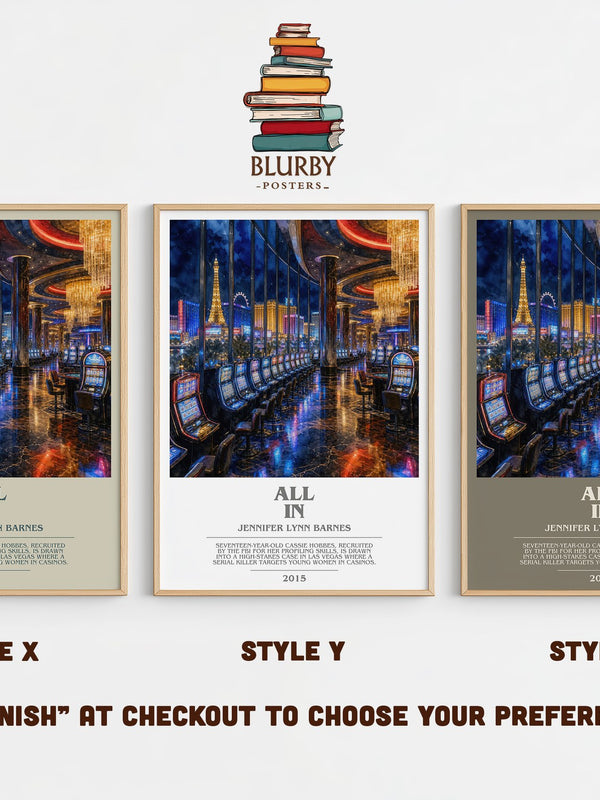All In bookish print in frame leaning in hallway – young adult wall art