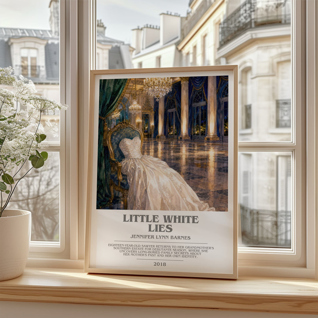 Little White Lies bookish poster colour and style options – Jennifer Lynn Barnes book art