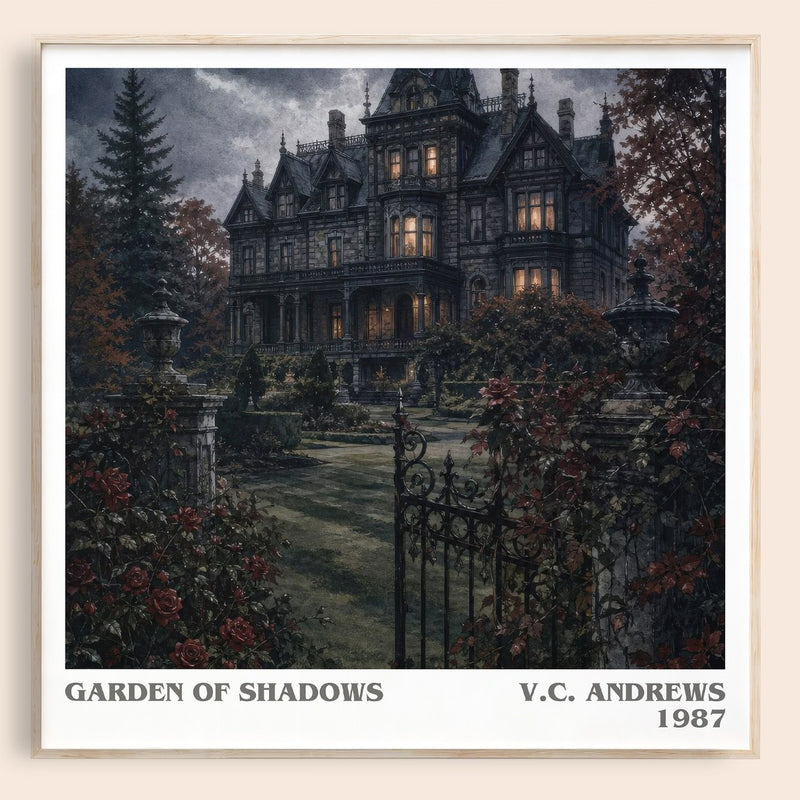Garden of Shadows literary book poster by V.C. Andrews – framed literary art print