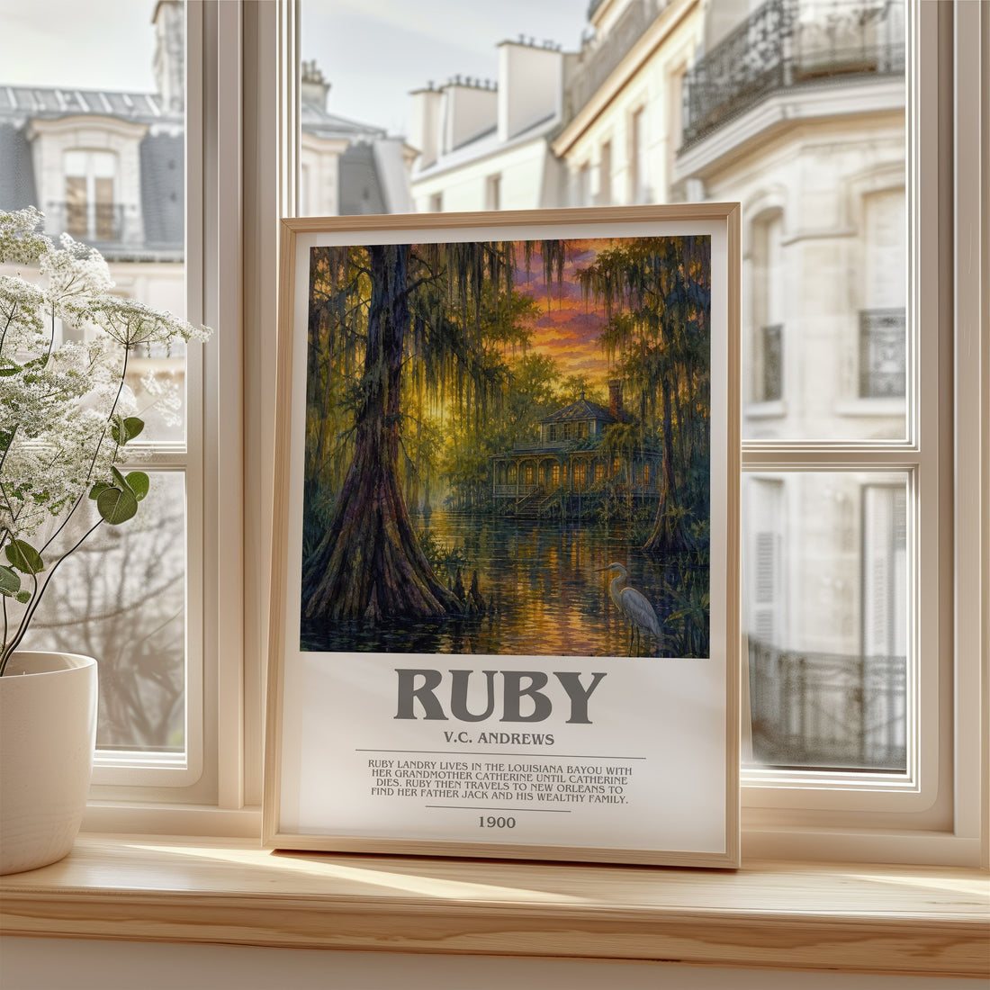 Ruby bookish poster colour and style options – V.C. Andrews book art