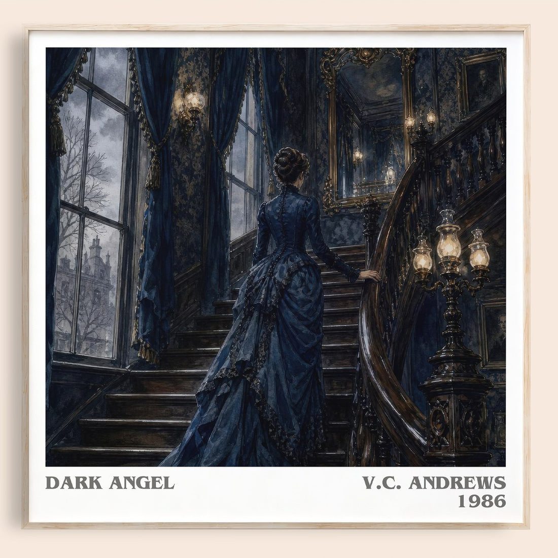 Dark Angel literary book poster by V.C. Andrews – framed literary art print
