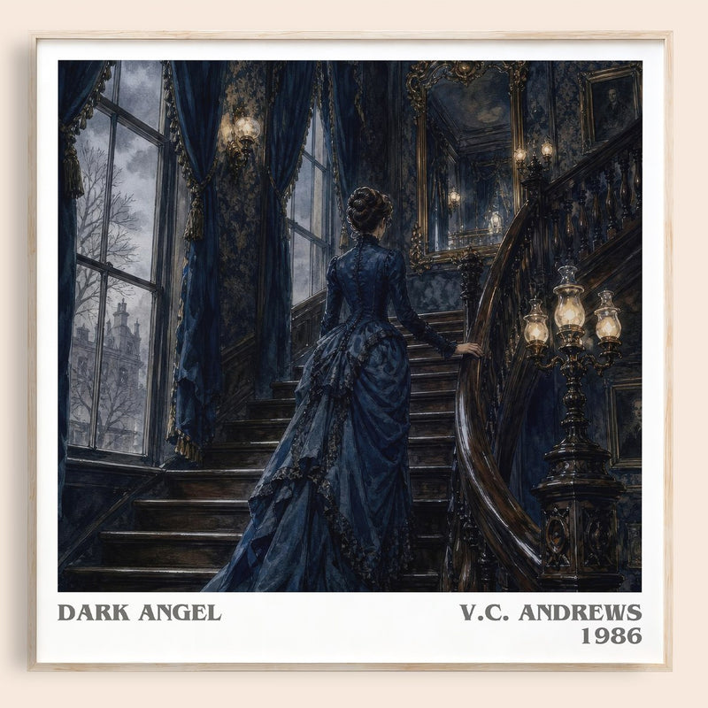 Dark Angel literary book poster by V.C. Andrews – framed literary art print