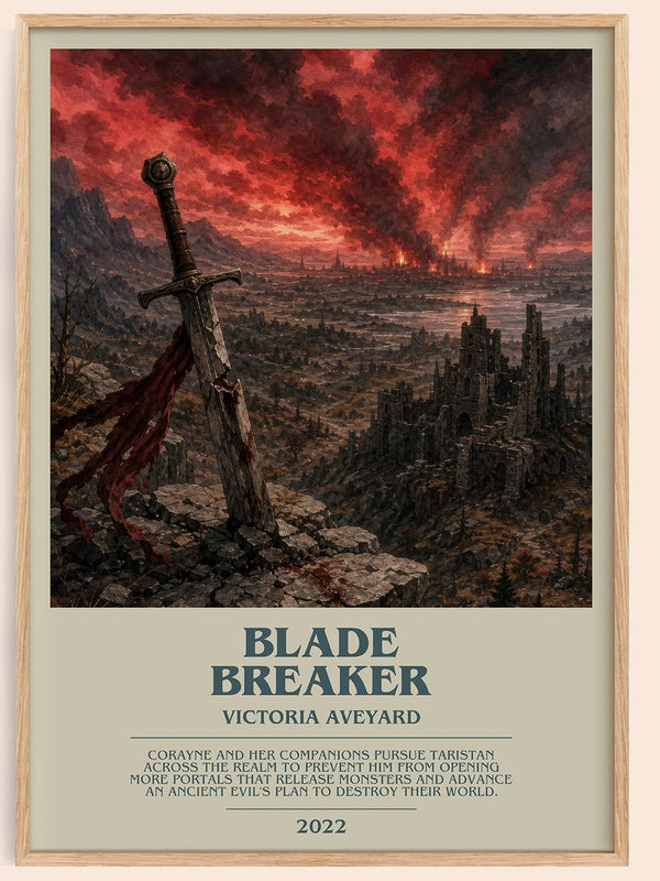 Blade Breaker bookish book poster by Victoria Aveyard – framed literary art print