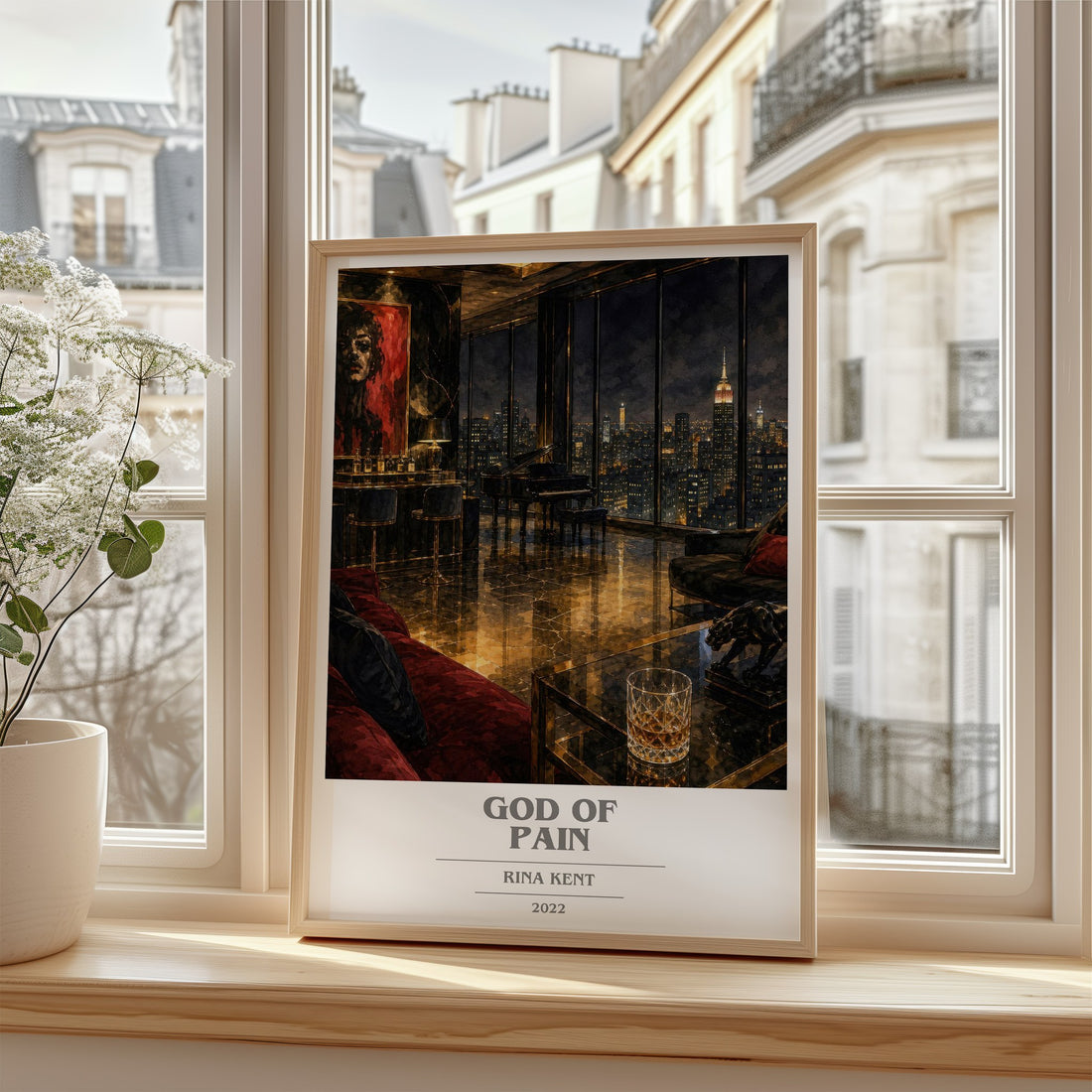 God of Pain book cover poster colour and style options – Rina Kent book art