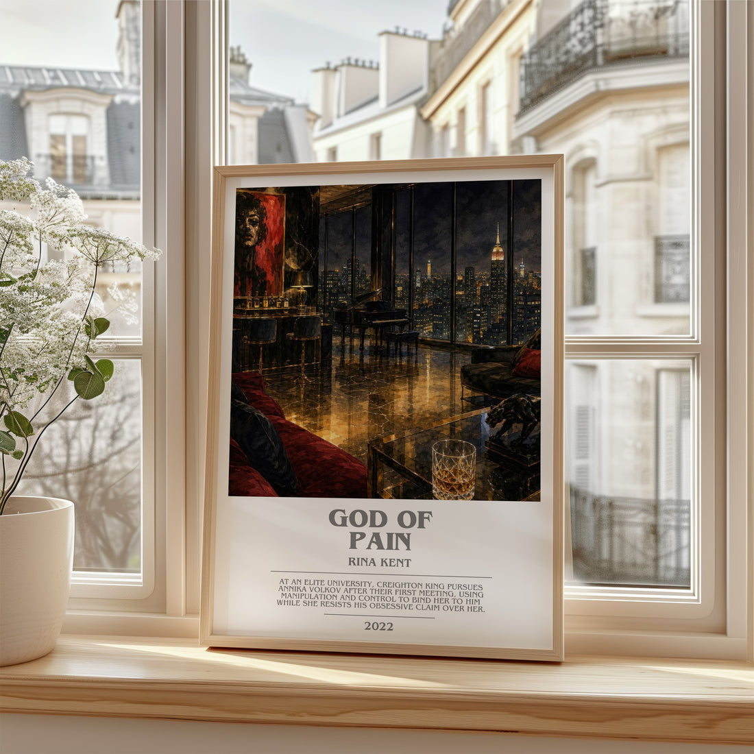 God of Pain bookish poster colour and style options – Rina Kent book art