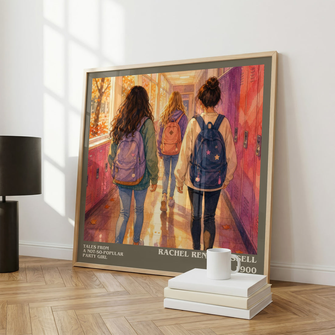 Tales from a not-so-popular party girl literary print framed by window – literary home decor