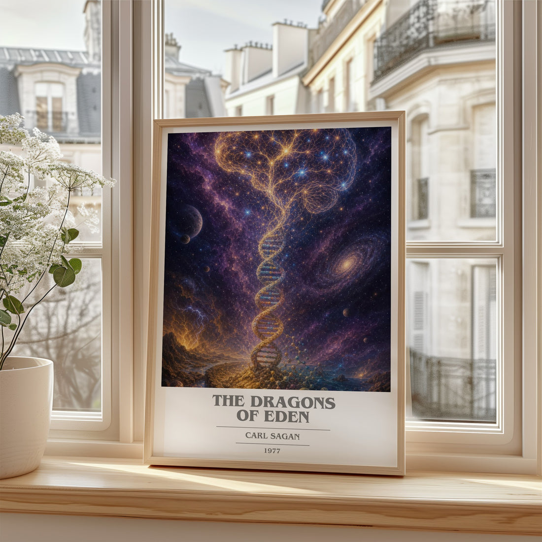 The Dragons of Eden book cover poster colour and style options – Carl Sagan book art