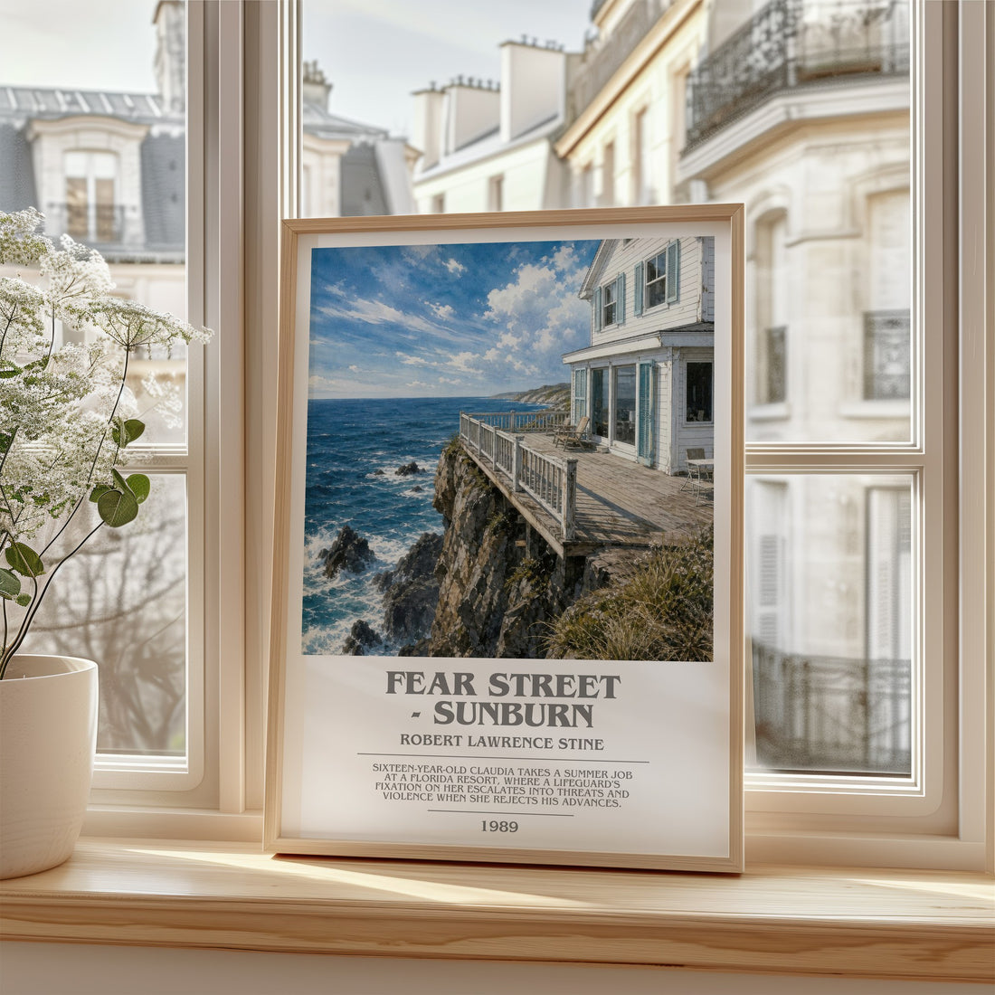 Fear Street - Sunburn bookish poster colour and style options – Robert Lawrence Stine book art