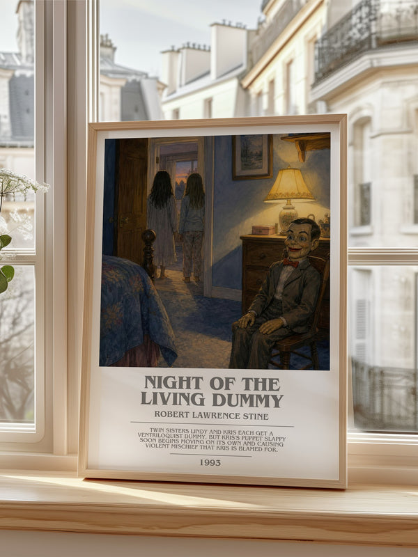Night of the Living Dummy bookish poster colour and style options – Robert Lawrence Stine book art