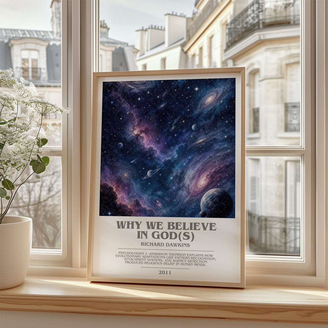 Why we believe in god(s) bookish poster colour and style options – Richard Dawkins book art