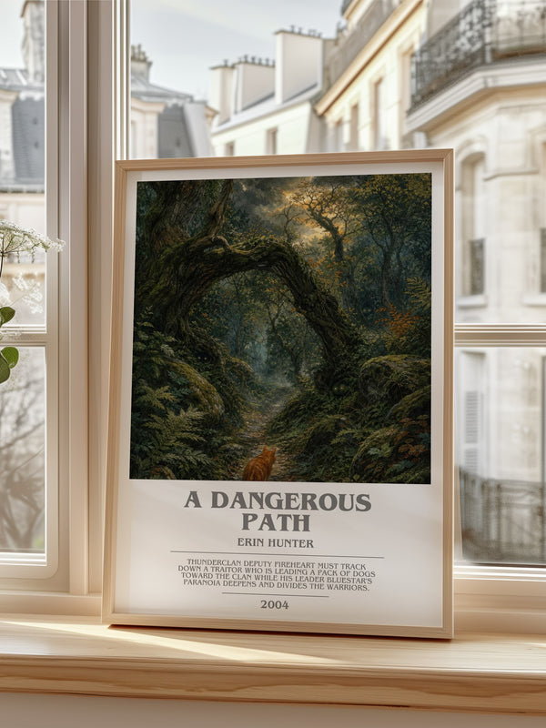 A Dangerous Path bookish poster colour and style options – Erin Hunter book art