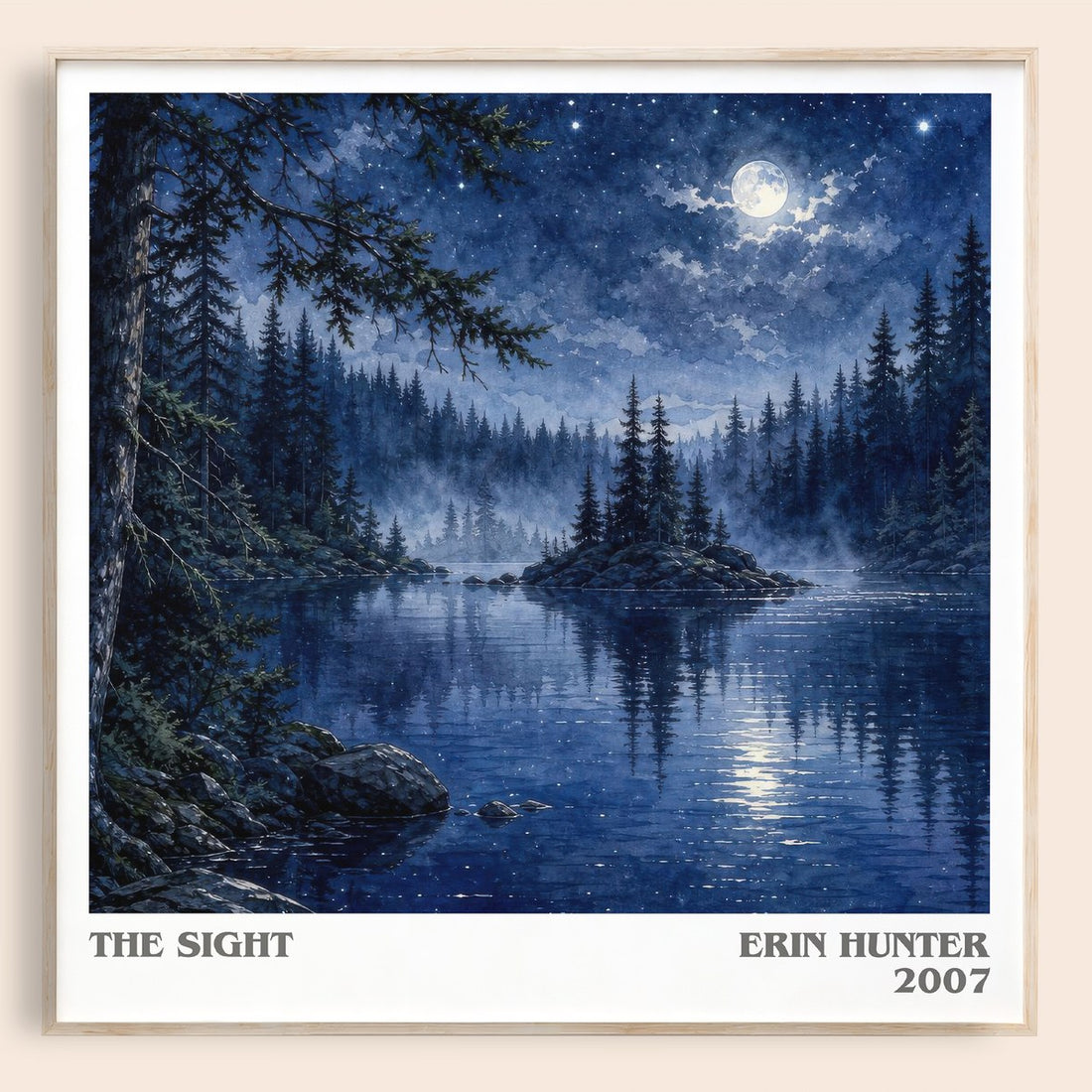The Sight literary book poster by Erin Hunter – framed literary art print