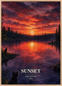 Sunset Book Watercolour Illustration by Erin Hunter