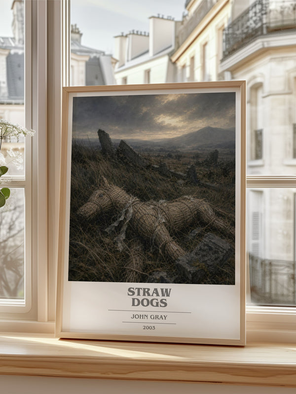 Straw Dogs book cover poster colour and style options – John Gray book art