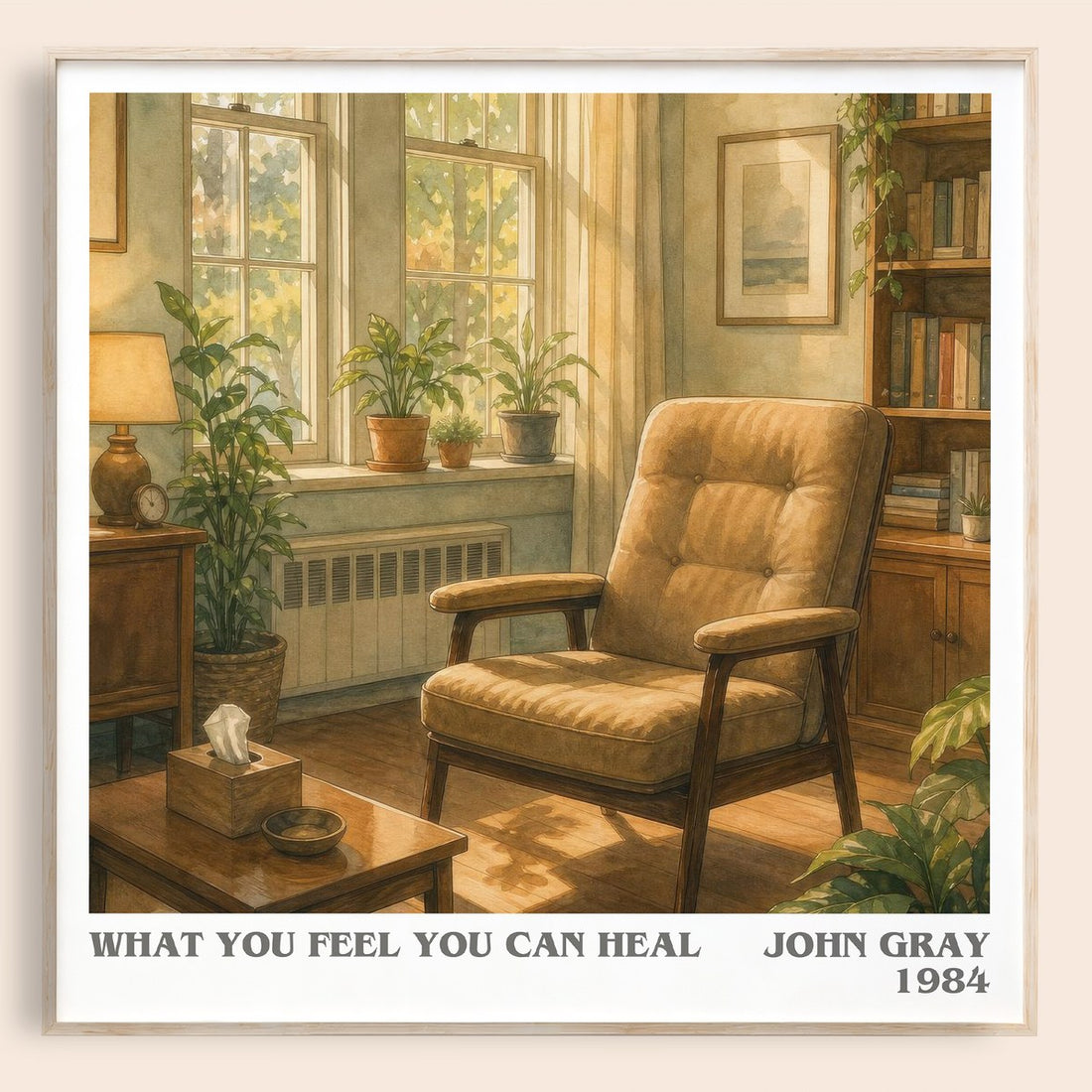 What You Feel You Can Heal literary book poster by John Gray – framed literary art print
