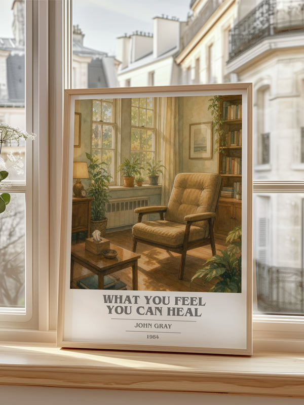 What You Feel You Can Heal book cover poster colour and style options – John Gray book art